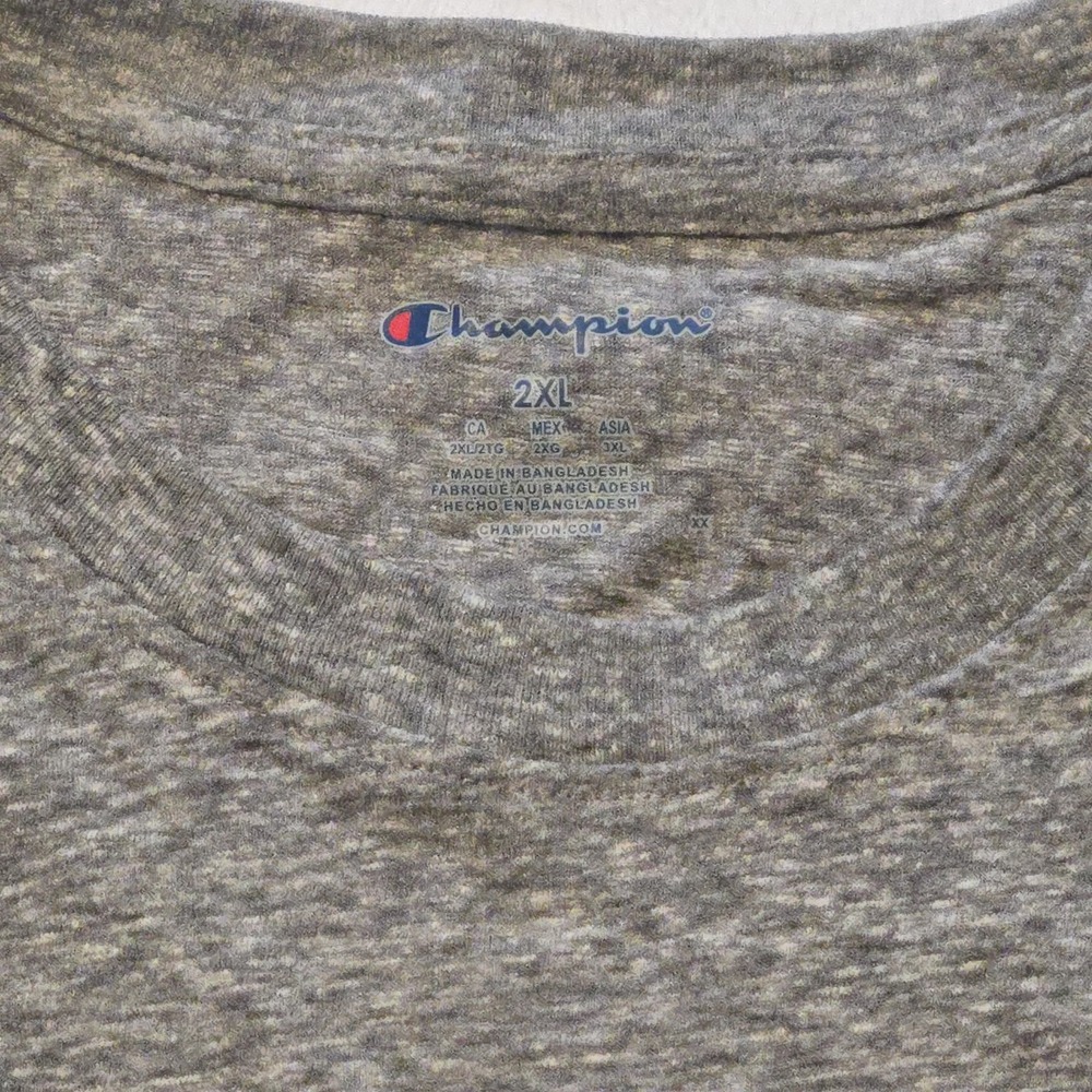 Purdue University Boilermakers T-shirt Size 2XL Champion Gray College Emboidered - Picture 3 of 5